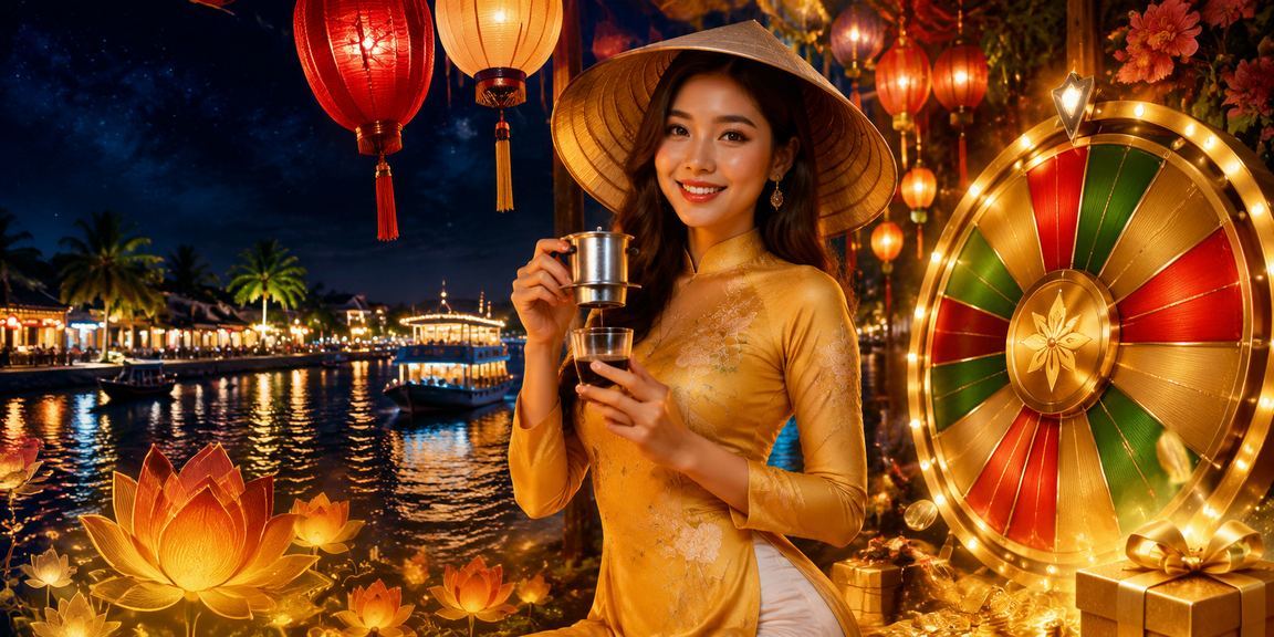 Người chơi roulette bên sông Mekong với cà phê buổi sáng